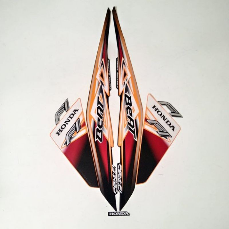 striping beat fi 2013 hitam orange