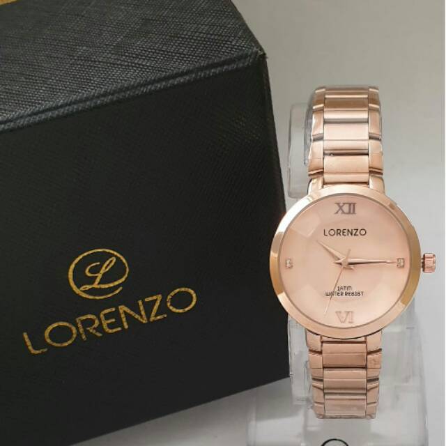 JAM TANGAN WANITA LORENZO R 1059 ROSEGOLD ORIGINAL