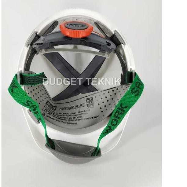 Helm Safety Proyek Merk MSA, Fastrack, Tali Dagu (lokal) Warna Putih