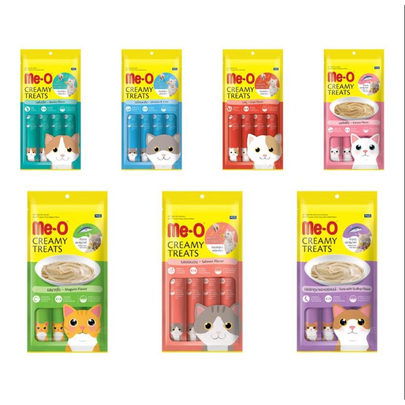 Me-O Creamy Treats Snack Kucing Sachet 15gr / MEO Makanan Kucing Eceran