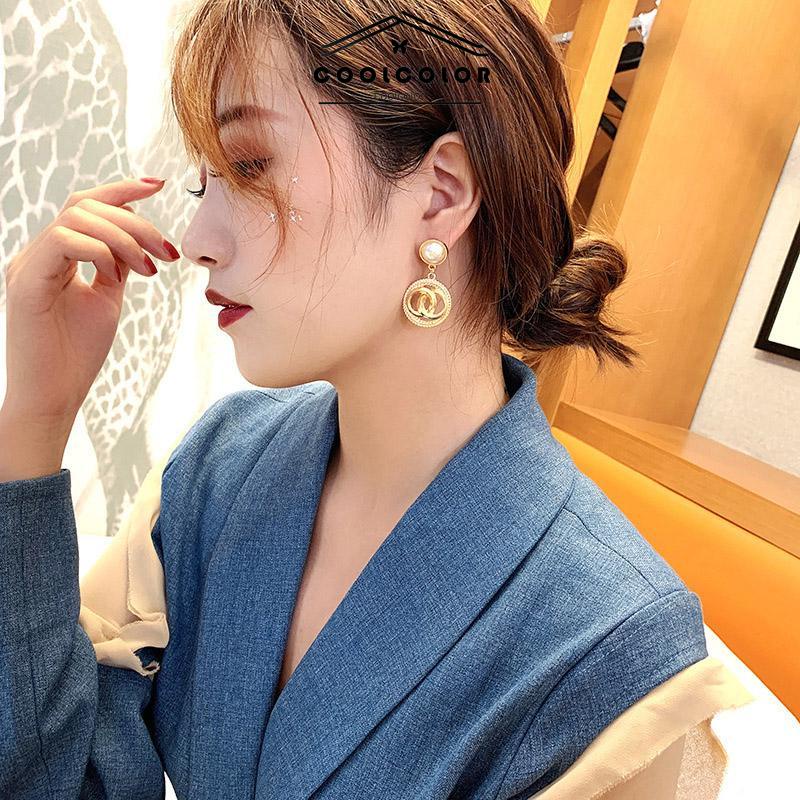 COD  Anting  Fashion Gaya Istana Anting-Anting Mutiara Anting-Anting Wanita Anting-Anting Kepribadian- cl