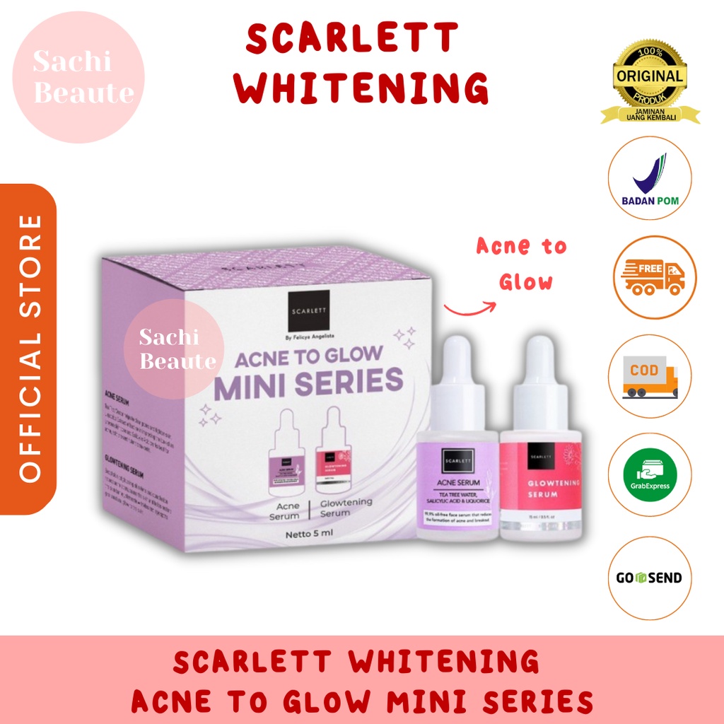 Scarlett Whitening Acne to Glow Mini Series Sachi Beaute