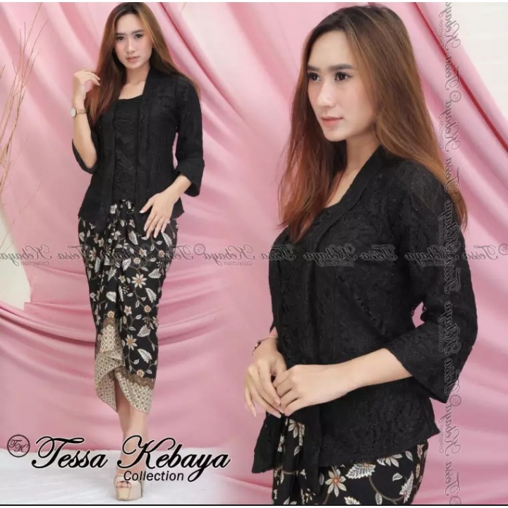 BISA CODSetelan kebaya kutu baru dan rok lilit Kebaya brukat modern 2021 Kebaya kondangan Kebaya wan