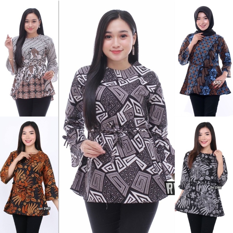 Atasan Batik/ Blus Kantor Seragam Resepsian pelandang Hajatan dengan M L XL XXL COD murah pekalongan