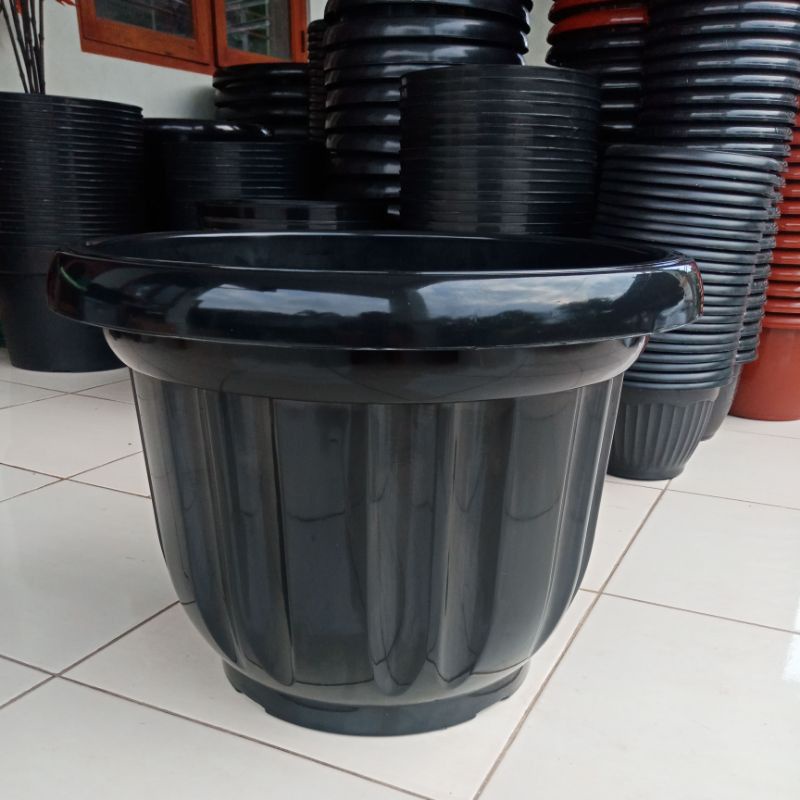 POT BUNGA TANAMAN BESAR EBBONY UK 60/POT TANAMAN JUMBO BESAR EBBONY UKURAN 60