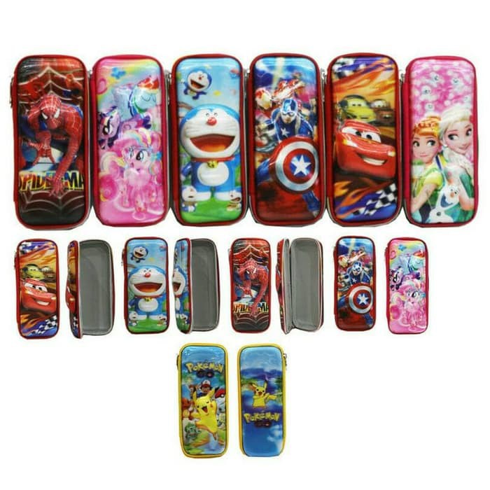 

Kotak pensil anak sekolah motif 5D timbul impor