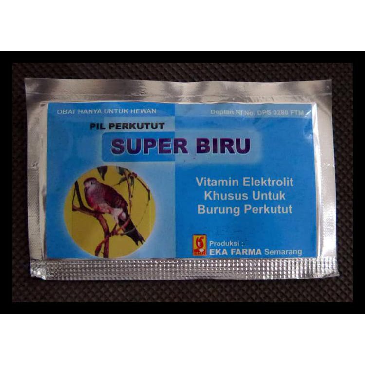 Vitamin Burung / Ekafarma Pil Perkutut Super Biru 12Pil Terlaris