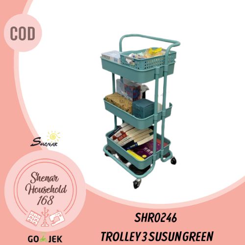 BISA COD , RAK TROLI SALON UTILITY CART ROLLING 3 TIER SERVICE RAK SERBAGUNA/TROLEY SALON ABS PLASTIC TERMURAH UNIK VIRAL - SHENAR