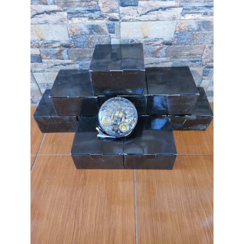 headlamp reflektor lampu depan daymaker 5,75 inch 16 led cocok untuk cb gl100