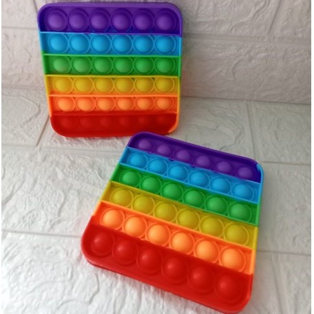 [BISA COD] POP IT RAINBOW SQUARE MURAH MAINAN ANAK GELEMBUNG POPIT PUSH RAINBOW MULTICOLOR TERMURAH-POP IT KOTAK