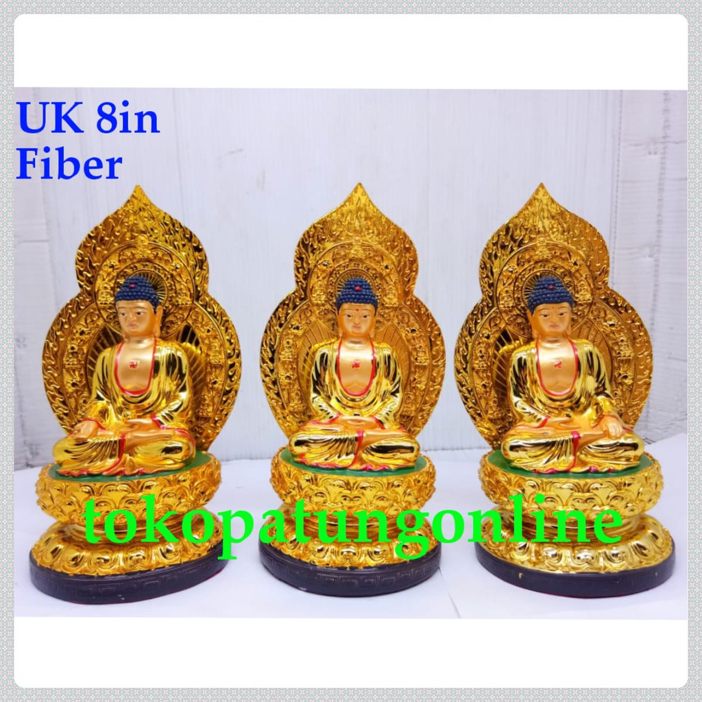 Patung Buddha Emas Set 3