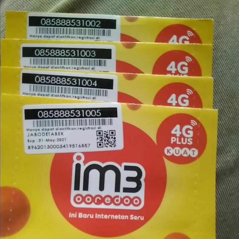 No Cantik IM3 Triple Tengah 8, 085-888-53-1002, 1003, 1004, 1005