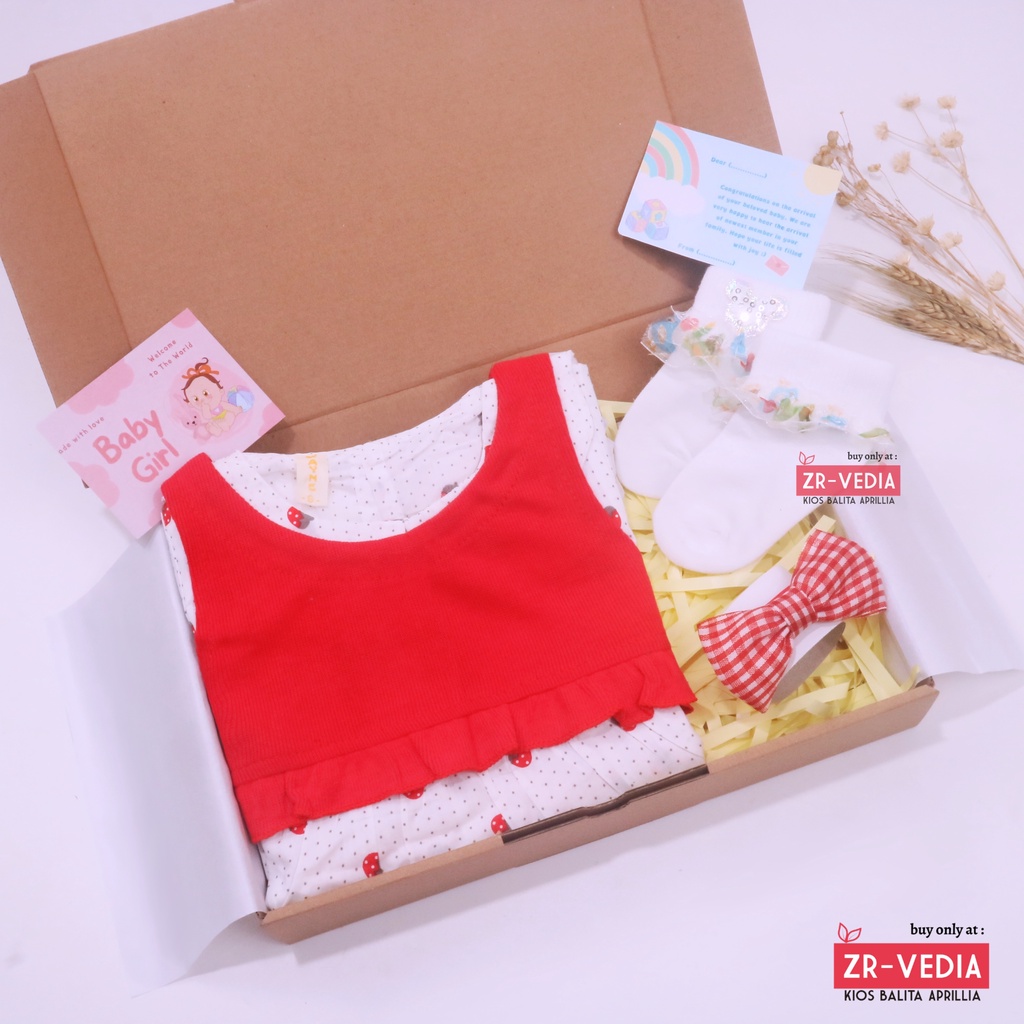 [ADORABLE] Hampers Baby Girl 0-30 Bulan / Kado Lahiran Bayi Perempuan Bulan Hadiah New Born Gift Dress