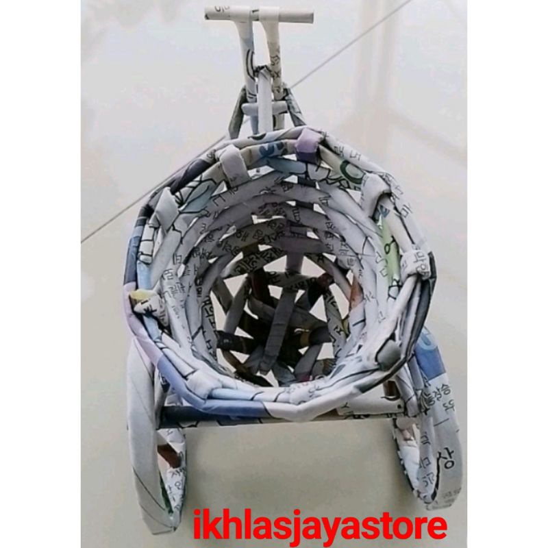 COD miniatur sepeda vas bunga dari koran produksi Barabai HST KALSEL