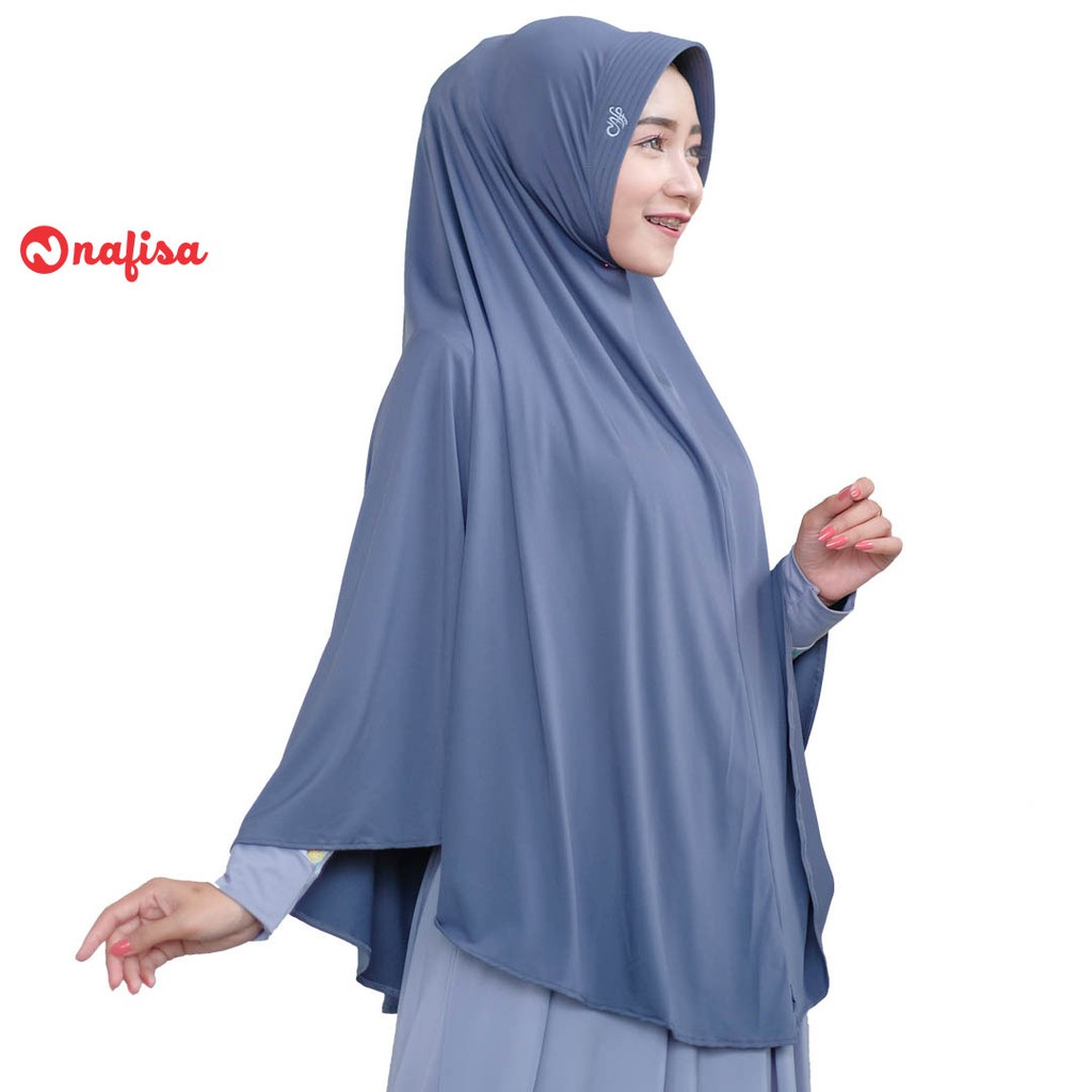 Jilbab Instan Bergo Nafisa Fariha - Hijab Syari Casual Khimar Pet Kecil Kerudung Jumbo Instan Sayri