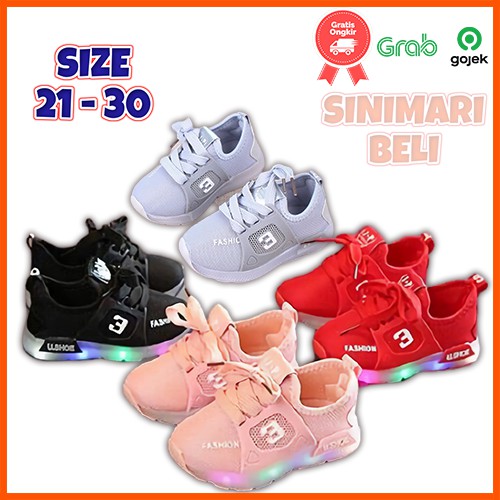Sepatu Anak LED Fashion Sepatu Sneakers Anak Perempuan Sneakers Perempuan