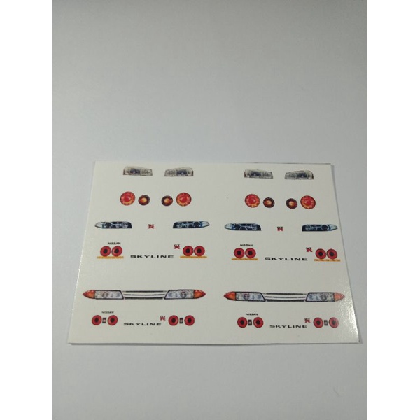 Decal Hotwheels Detail Lampu Skyline R32 R33 R34