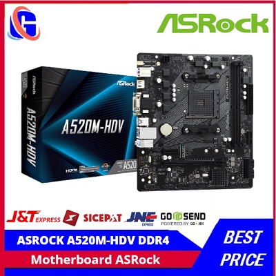 ASROCK A520M-HDV Motherboard AMD AM4 DDR4 A520