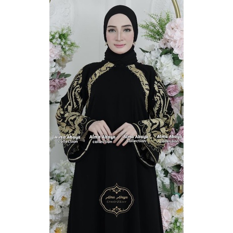 Gallery Exclusive Abaya Hitam Gamis Bordir Turkey Nancy