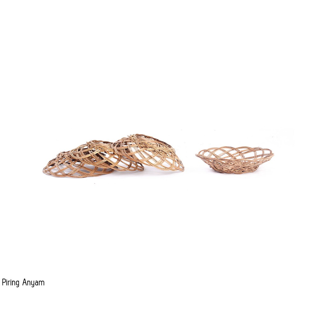 Piring Anyaman Lidi Piring Makan Bambu