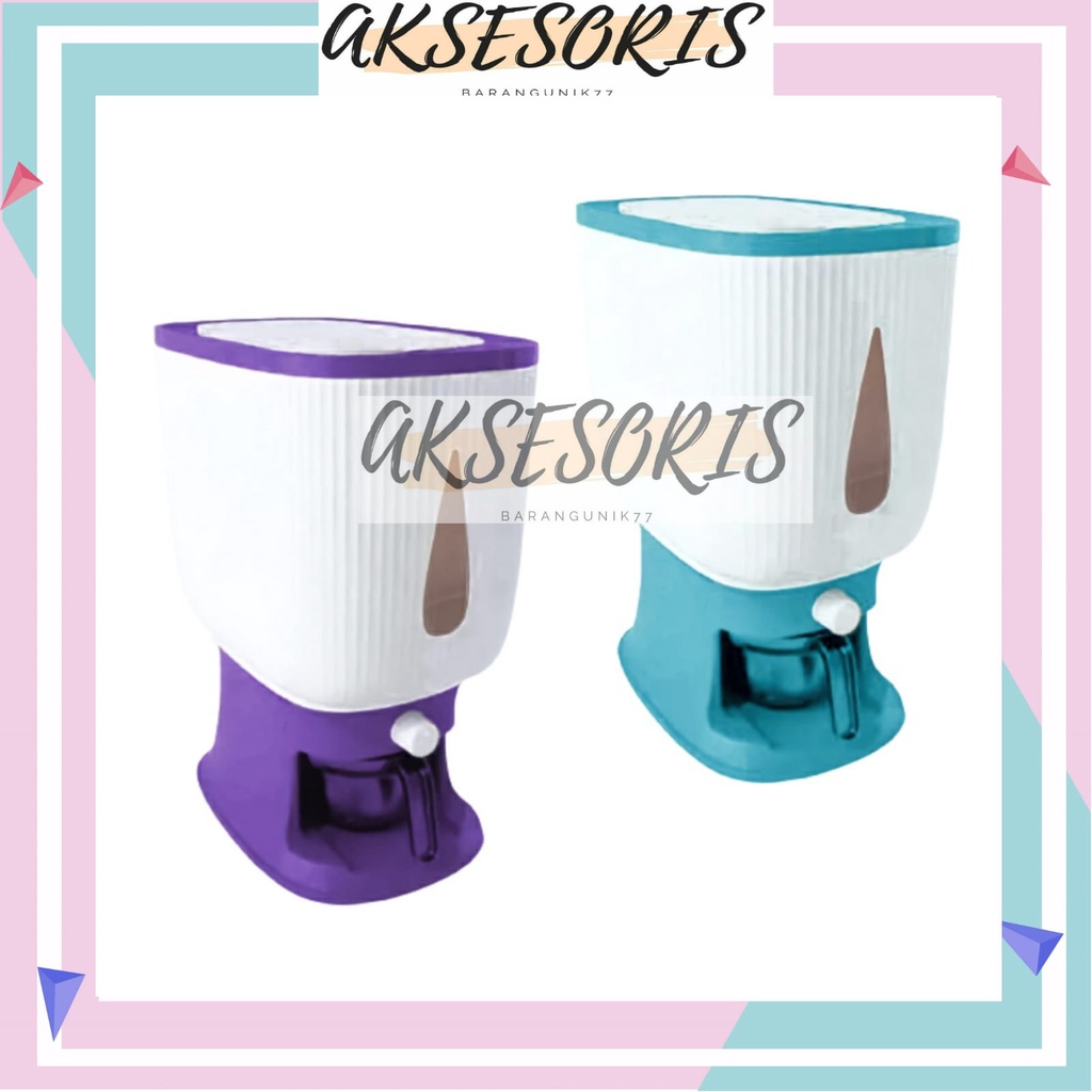 DISPENSER BERAS JEON / TEMPAT WADAH BERAS JEON / DISPENSER BERAS 10 LITER / DISPENSER BERAS MODERNDISPENSER BERAS 10L / TEMPAT PENIMPANAN BERAS 10L / DISPENSER KACANG-KACANGAN