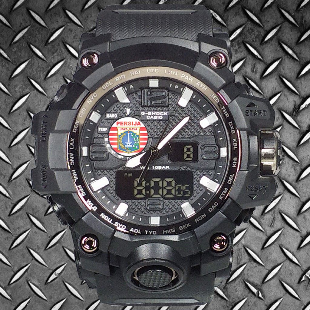 (Istimewa Bossque) Jam PERSIJA Double Time Full Black (Exclusive)