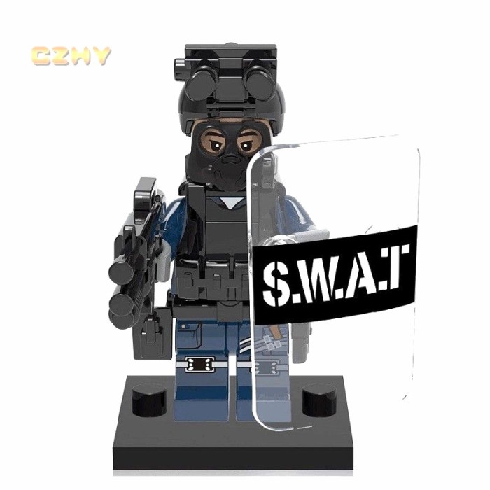 Lego Swat Minifigure Military Army Police Mainan Anak Soldier Sonic