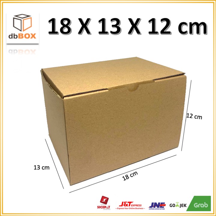 

Kardus 18 x 13 x 12 cm --box Die Cut dan easy usage--