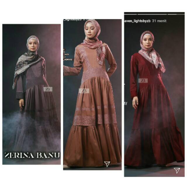 Ready Laila Dress by HLZB (Heaven Lights by ZB Zerina Banu. Heaven Lights Group) - XL