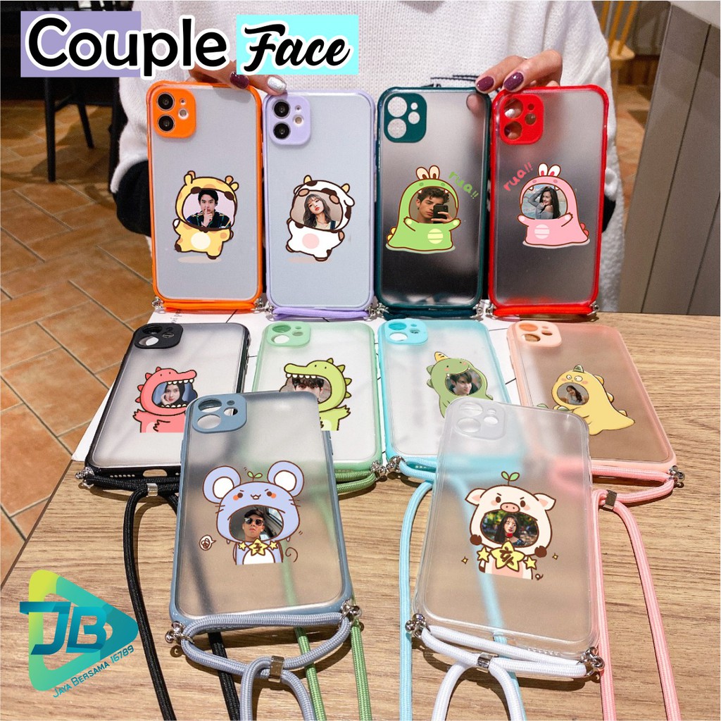 Softcase Slingcase Lanyard Choice COUPLE FACE oppo vivo xiaomi samsung realme iphone all type JB4780