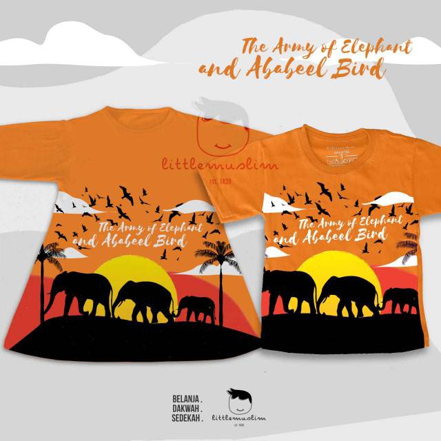 Tunik little muslim orange