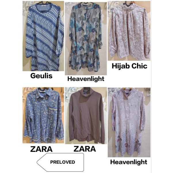 PRELOVED Shirt, Celana, Tunic Heavenlight Geulis.id HijabChic ZARA