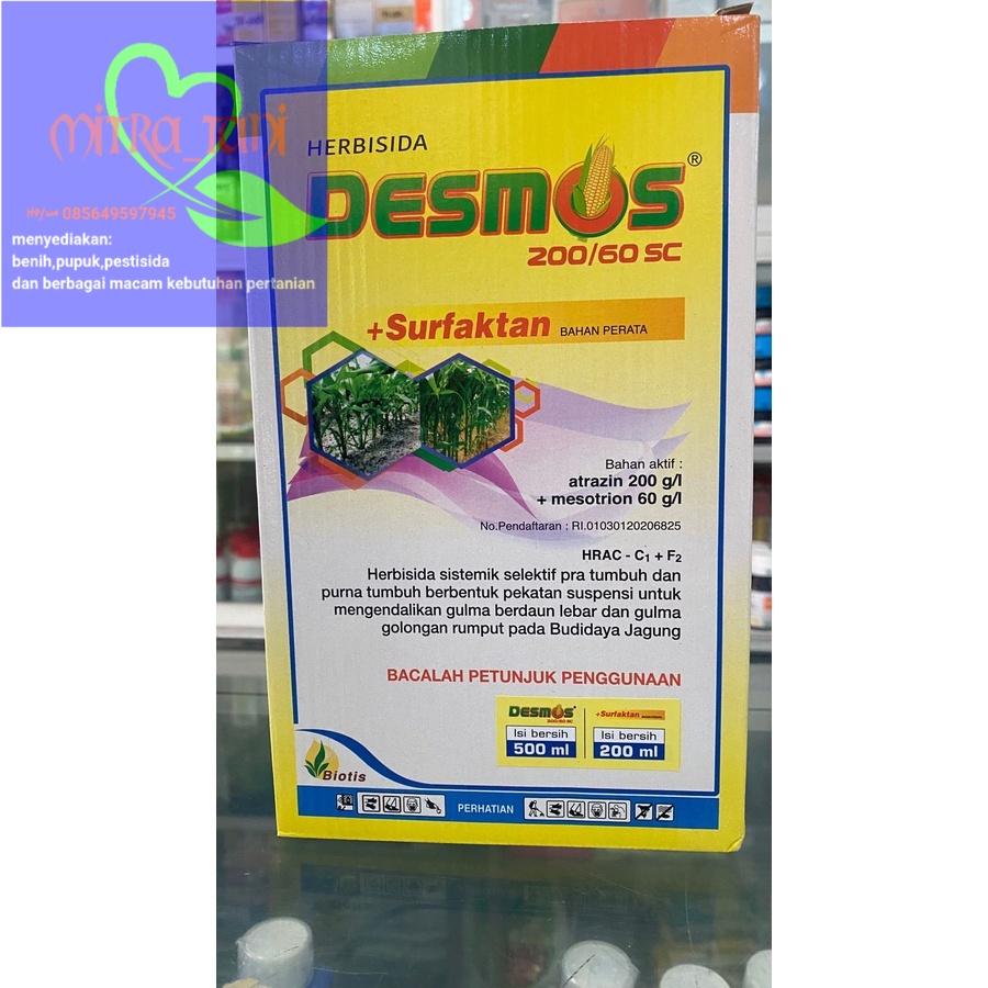 Paket Herbisida Selektif Jagung DESMOS 200/60 SC isi 500ml dari BIOTIS