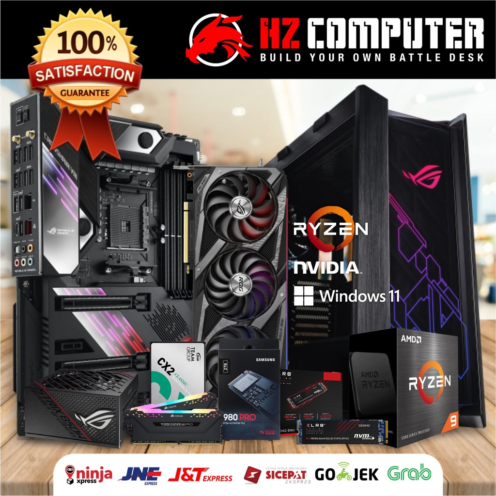 PC Gaming ASUS ROG STRIX - AMD Ryzen 9 5950X - RTX 3090 24GB - RAM 128GB DDR4