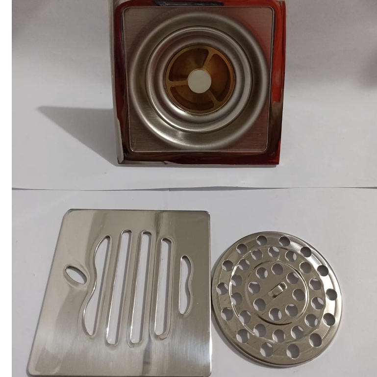 SARINGAN GOT LANTAI KAMAR MANDI WC TOILET MODEL APEL 4"/FLOOR DRAIN STAINLESS STELL ANTI BAU KECOA