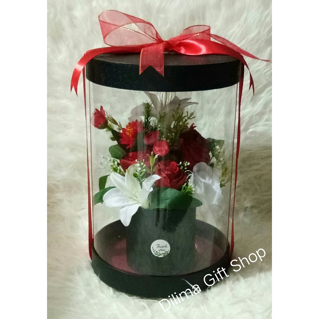 Flower Box Mika Bulat/Bloom Box Bulat D 20 cm, T 30 cm/Round Flower Box/Bloom box flower/flower Box 