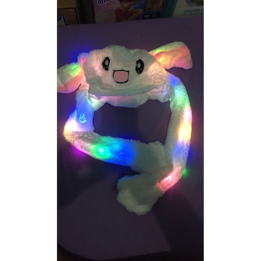 Dancing rabbit Bunny hat lampu LED Tik tok topi kelinci korean style