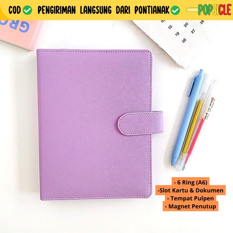 

Binder Flashee Polos Lilac A6 6 Ring Buku Agenda A6 Polos Binder Keuangan Financial Planning Book