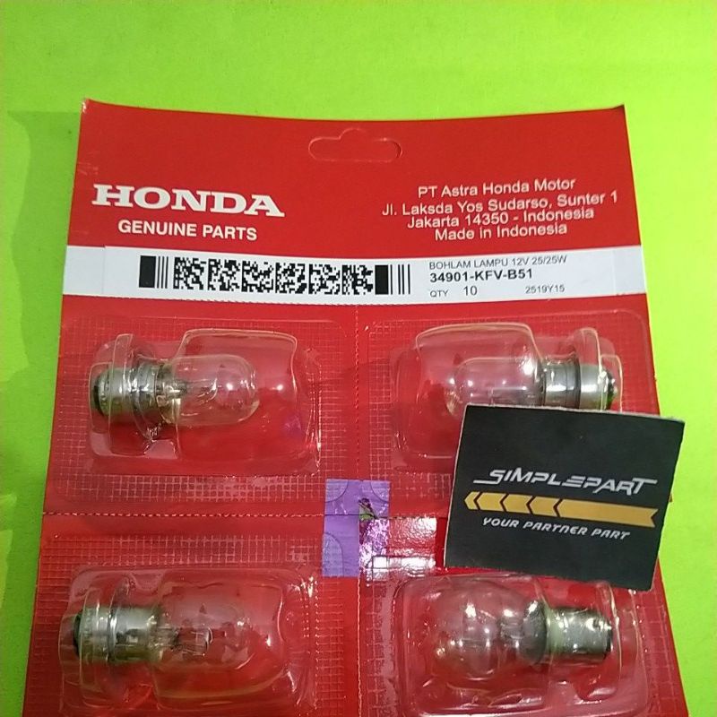 Bohlam depan honda 12V 25Watt