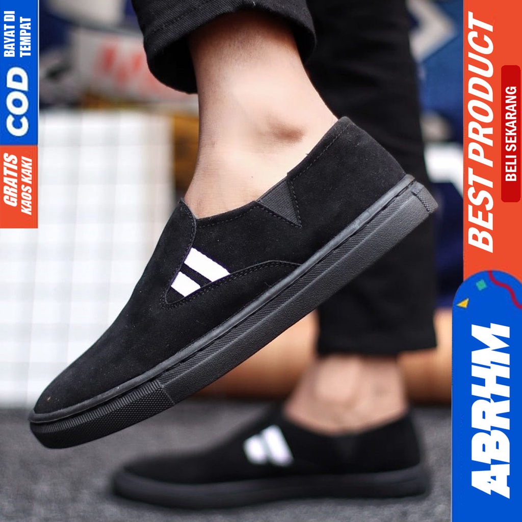 Abrhm Diskan - Sepatu Slip On Pria Casual