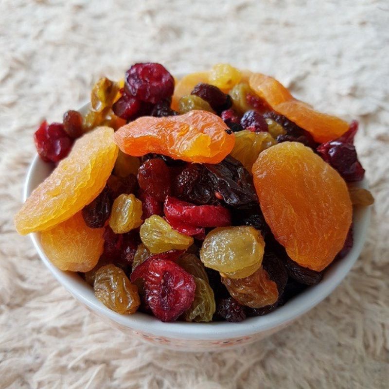 

Cemilan Sehat Mix Dried Fruit Apricot Black Raisin Golden Raisin Cranberry Blueberry Buah Kering Kismis Semarang