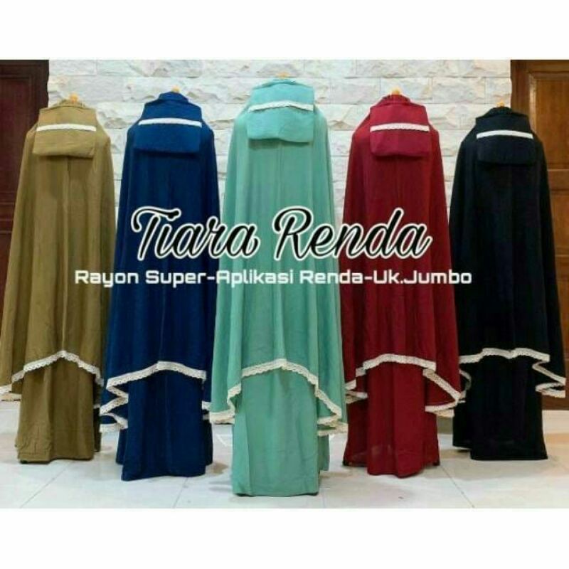 (COD)Mukena Tiara Bali Polos Renda Rayon Best Seller|Mukena Bali|Mukena Renda|Mukena Polos