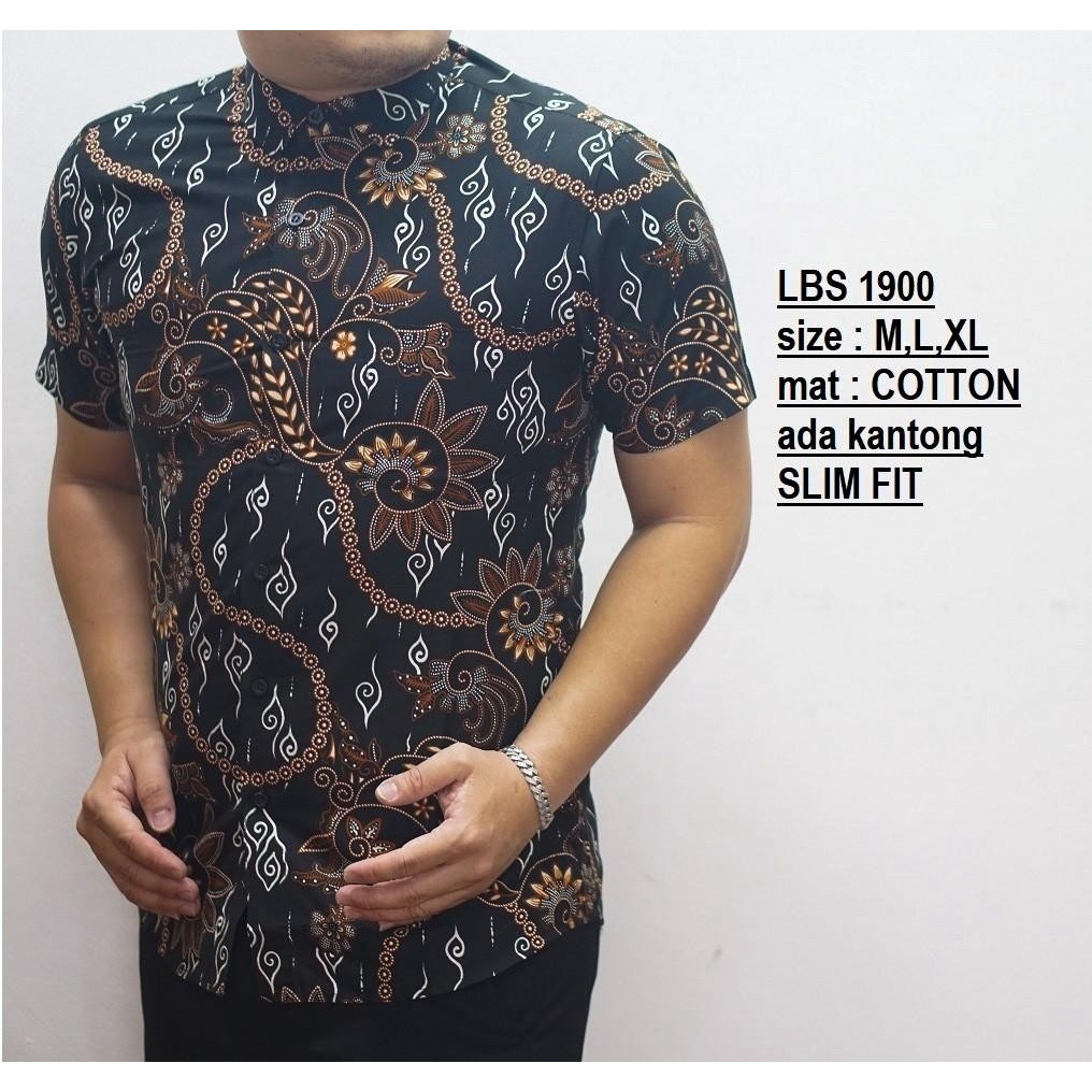 KEMEJA BATIK PRIA SLIM FIT BAJU BATIK PRIA SLIM FIT PREMIUM LBS1900