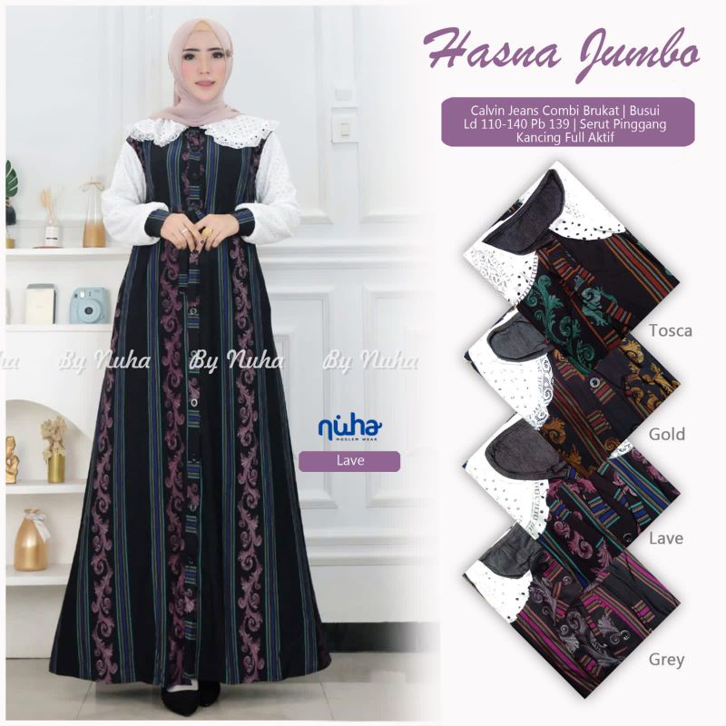 gamis HASNA jumbo maxy BUSUI