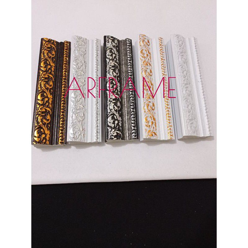 PIGURA BATANGAN UKIR EMAS 4 CM// TYPE A-45//PIGURA LONJORAN//HARGA ECER/LIS PLAFON