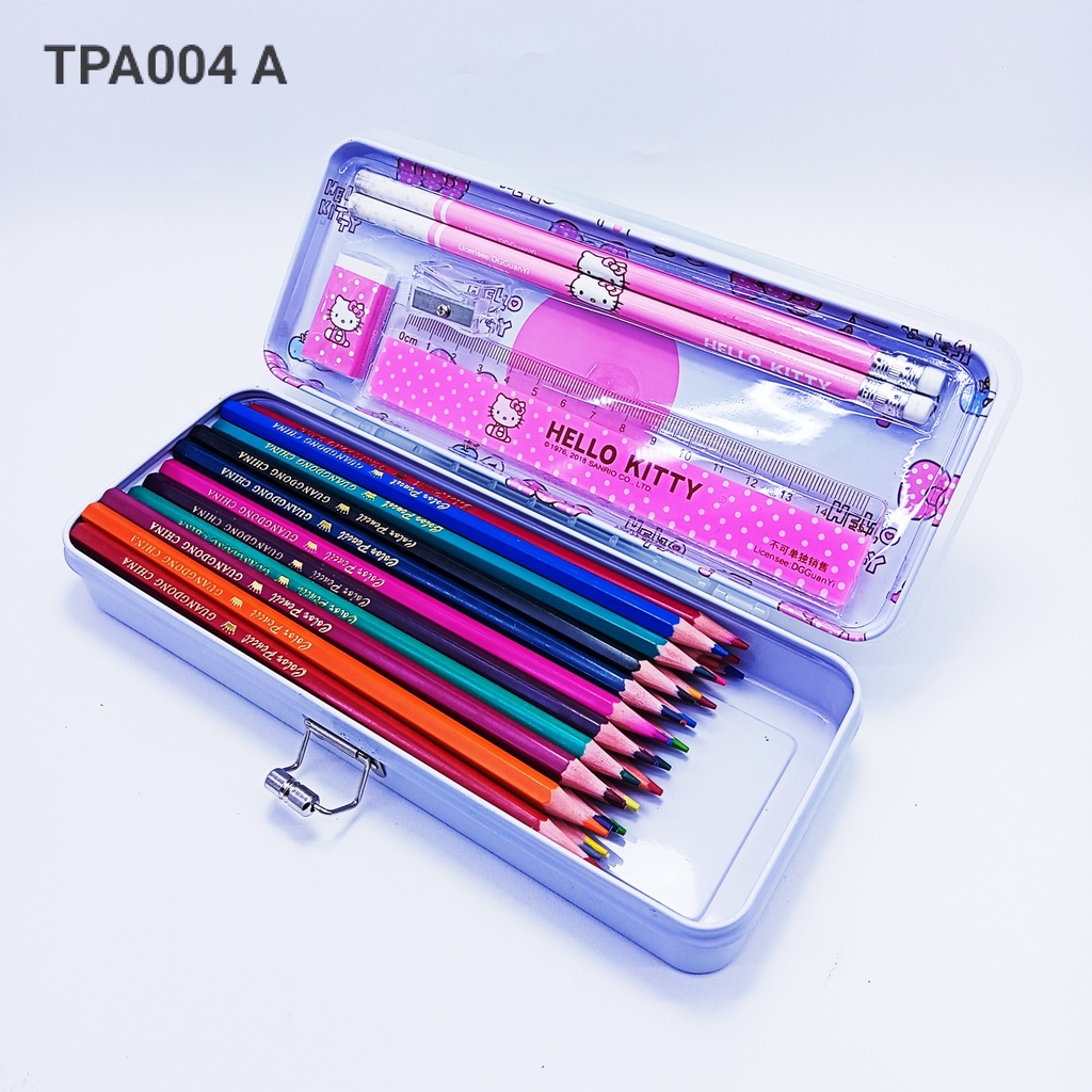 [WS] Tempat Pensil / Pencil Case Magnet Free serutan+penghapus