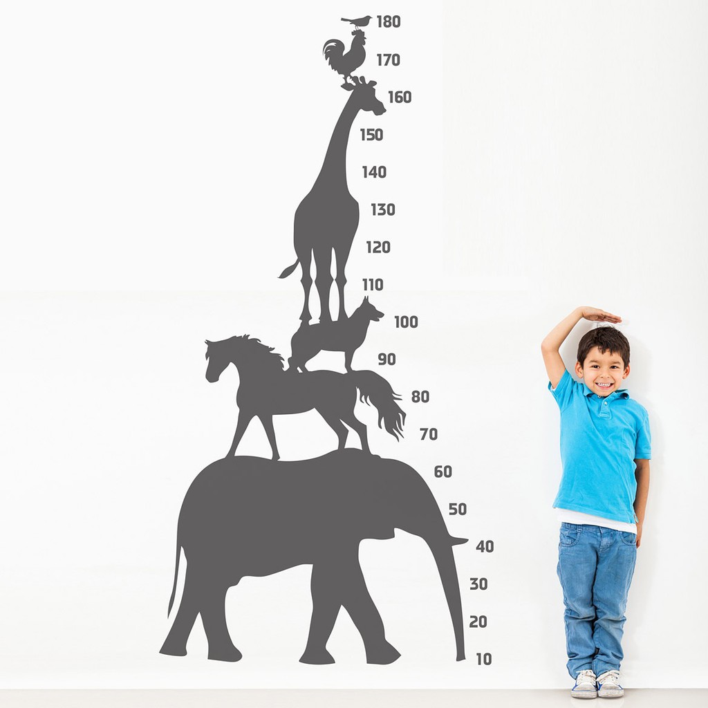 Wallsticker / Sticker / Stiker Dinding Anak Measuring Animals