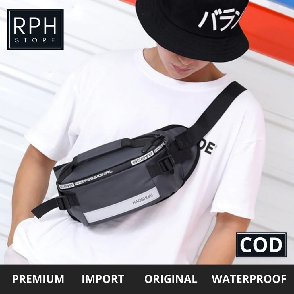 Tas Selempang Waistbag Tas Slempang Waist Bag Waisbag Waitsbag Weistbag Weisbag Pria Waterproof PJ06