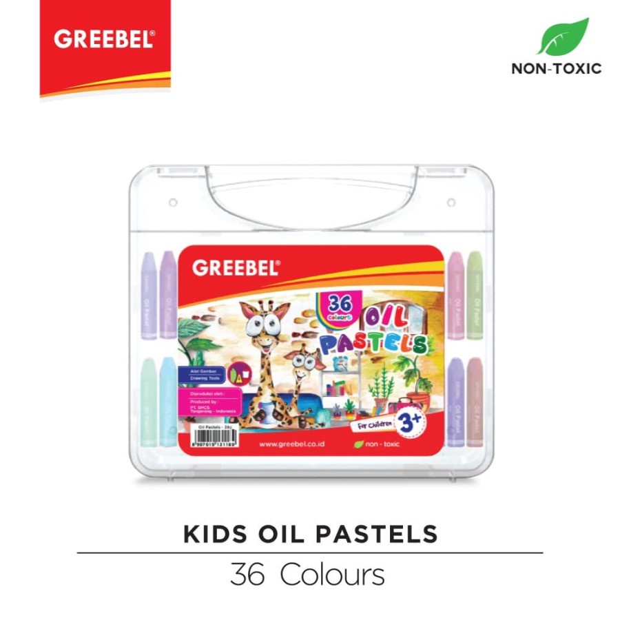 Krayon Greebel Kids Oil Pastel Crayon 36 Color/ Warna