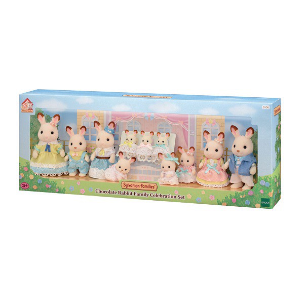 sylvanian families chocolate rabbit baby set